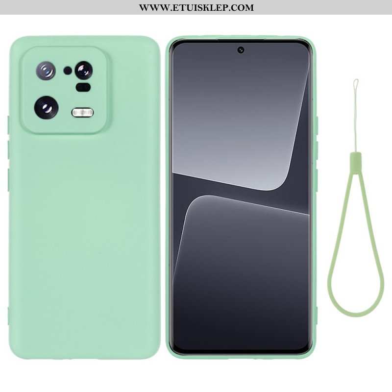 Etui do Xiaomi 13 Pro Płynny Silikon Ze Smyczą